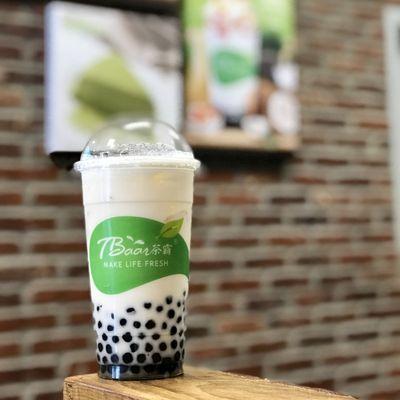 Green Milk Tea with bubble