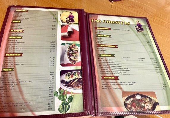 Dinner Menu-