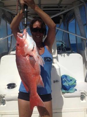 Nice Red Snapper.  Fishing Charter in New Smyrna Beach with Capt. Doug Hicks