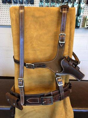 Custom holster, belt and shoulder rig