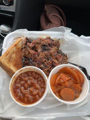 Pulled pork, beans and yams!