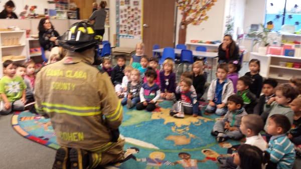 We loved our firefighter visitor