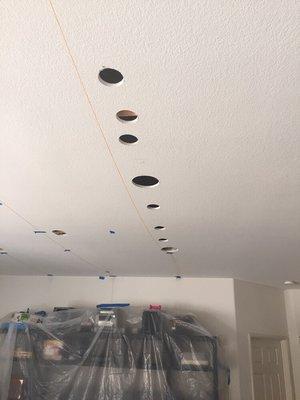 Holes to patch on ceiling