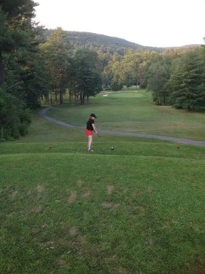 Par 3 9th hole. One of my all time favorite holes on any golf course!