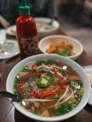 Small, regular beef brisket Pho.