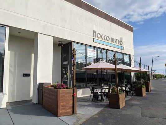 Outside Mocco Bistro