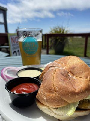 Burger and a beer done right!