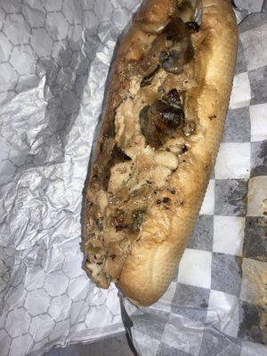 Chicken Philly cheesesteak