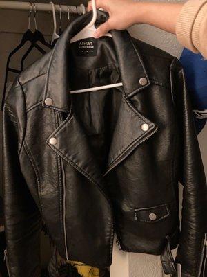 Black leather jacket