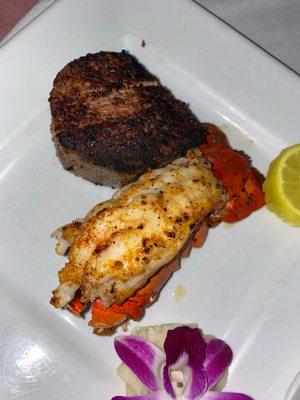 Lobster and Signature Steak & Lobster - served undercooked and cold