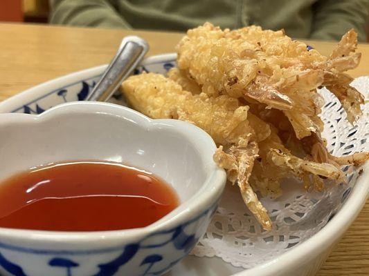 Golden fried shrimp