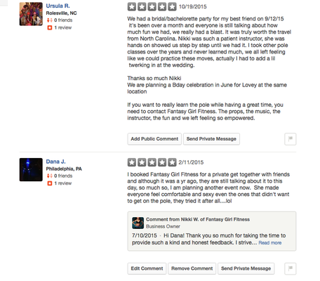 Our customers love us! Screen shots of our 5 star reviews that are being removed by Yelp for not buying ads.