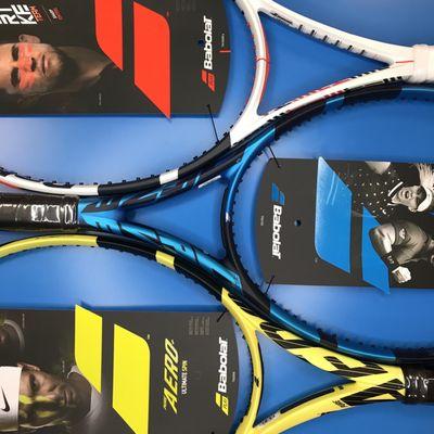 Babolat rackets ready for action.