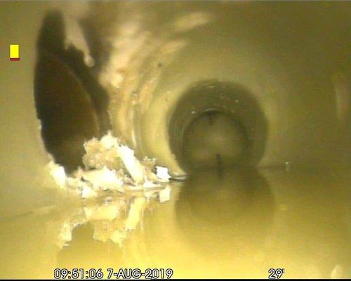 Compromised Sewer Line captured by Sewer Camera