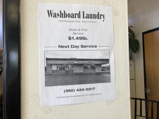 Next day laundry service availability