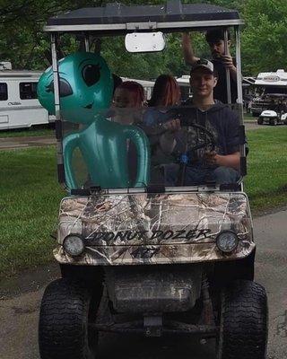 golf cart at scottyland