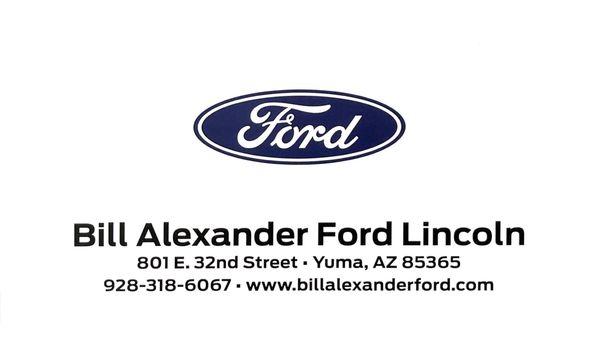 Bill Alexander Ford Lincoln