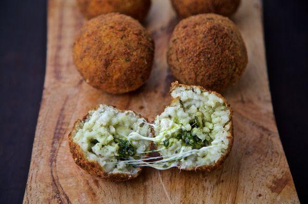 BASIL PESTO RISOTTO BALLS by diRiso