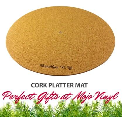 A great gift for any turntable, cork is naturally non-static and minimizes electric charges on your records. $20