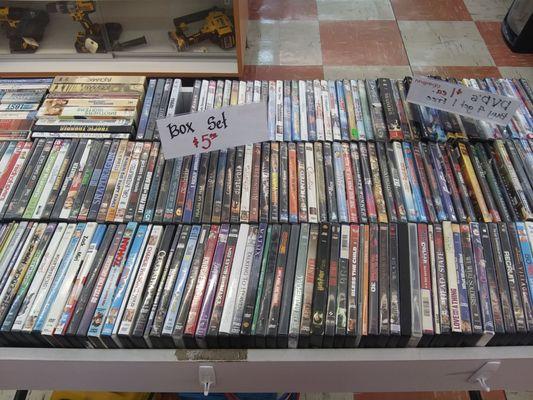 DVDs and box sets.