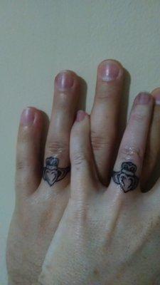 Matching Claddagh rings