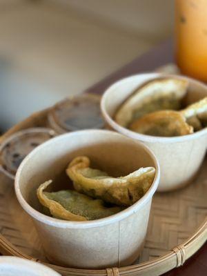 Well-made and very flavorful vegetable dumplings