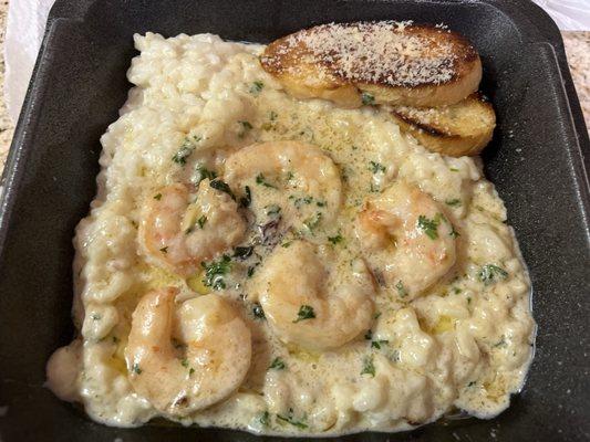 Creamy shrimp risotto