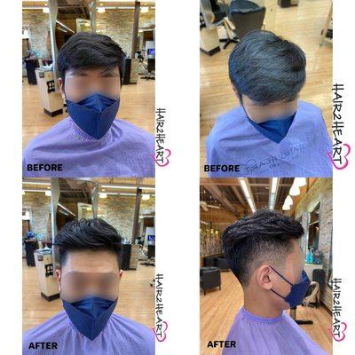 Men's comb over perm