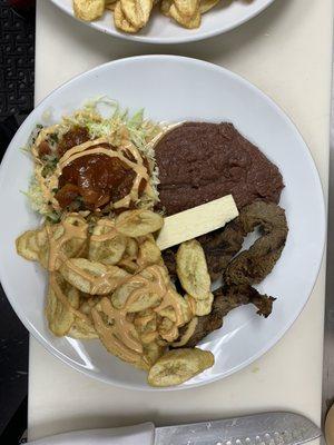 Carne Asada with Fried Green Bananas!