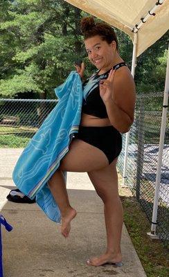 Happy kids at the pool.