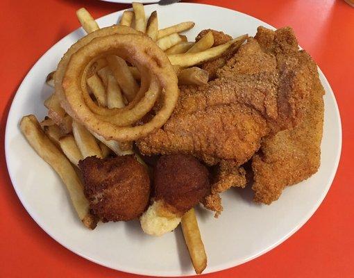 3 Piece Catfish Fillet Plate