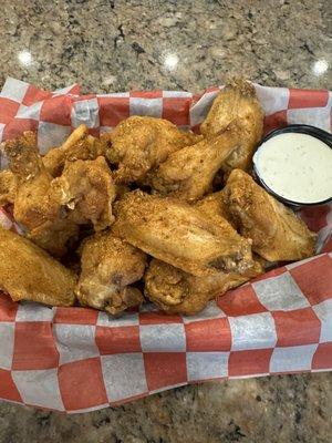 Cajun dry rub wings. 10 piece