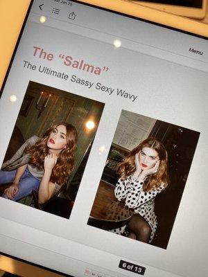 Lots of cute options - I picked "the Salma"