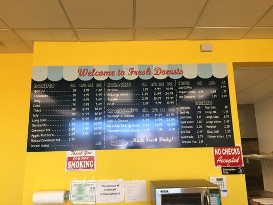 Reasonable prices. I paid about $5 for my breakfast (Croissant+eclair+donut) and it filled me up.