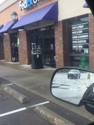 FedEx driver hoping to make a delivery