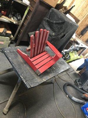 refinish small toy arm chair (orginial)