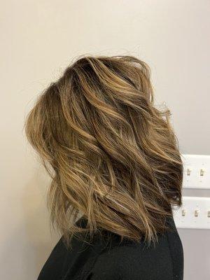 Balayage done by stylist Ellen