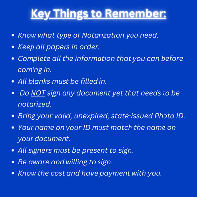 Key Things to Remember When Needing a Notary Public