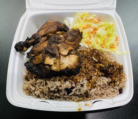 Jerk Chicken and rice - off the charts