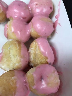 Strawberry donut holes