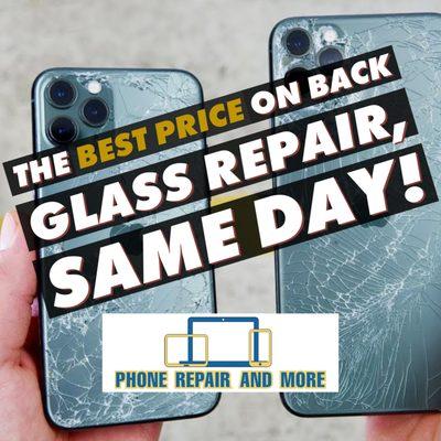 Same day, High Quality back glass replacement!