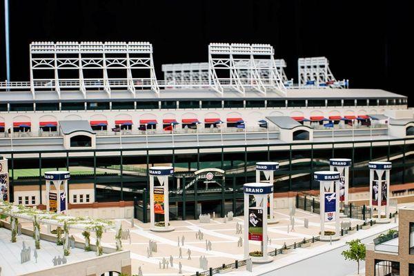 Architectural model of Wrigley Field in Chicago