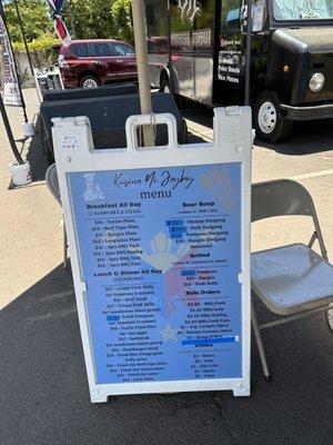 Outside menu