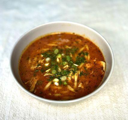 Spicy chicken orzo Soup