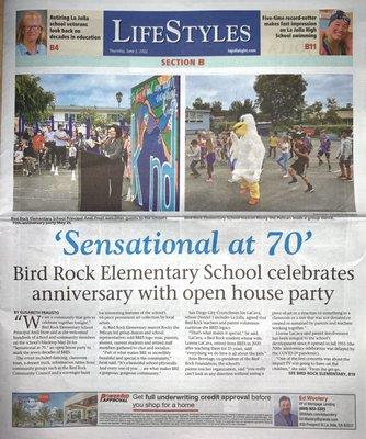 From LifeStyles in La Jolla Light June 2, 2022 page B1