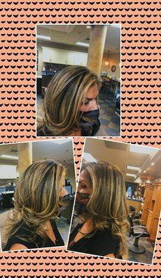 Ready to enhance your natural color? These dramatic high and low lights add gorgeous depth & dimension to your hair.   Hair by: Maria Pishos