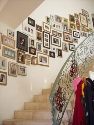 Family portraiture staircase showcases those people most central to your life ...