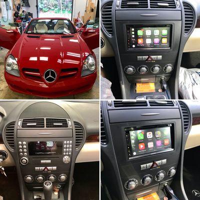 Apple CarPlay and a Mercedes before and after