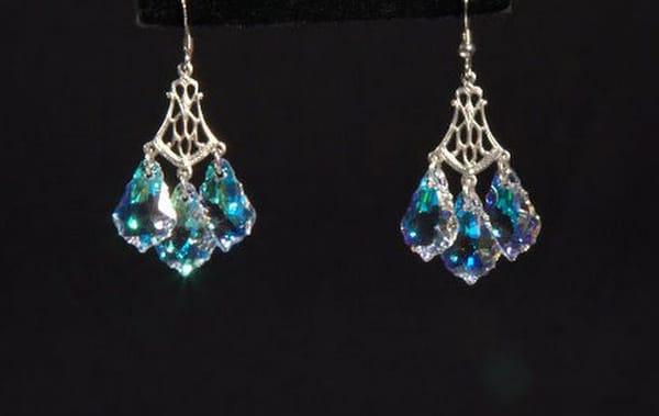 Swarovski Crystal, sterling silver,