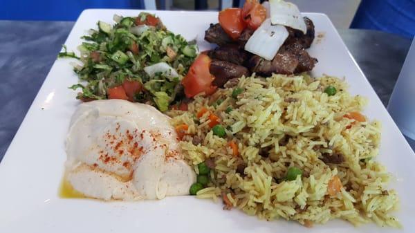 Beef Kabob Plate  $10.99